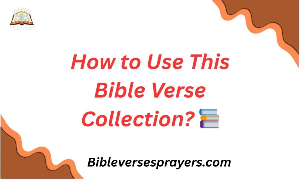 How to Use This Bible Verse Collection? 📚