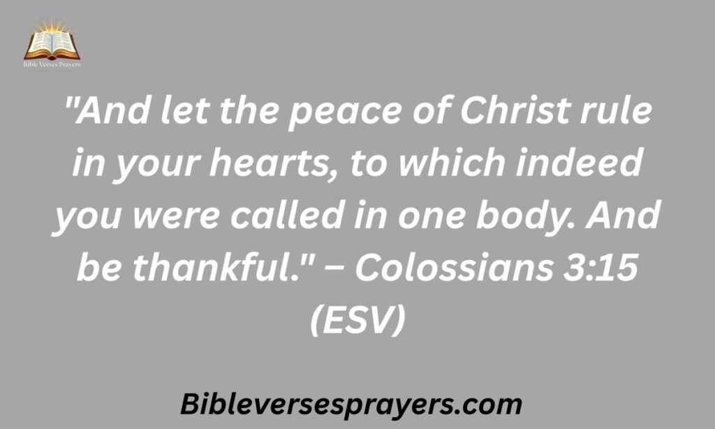 Let Christ's Peace Rule: Colossians 3:15