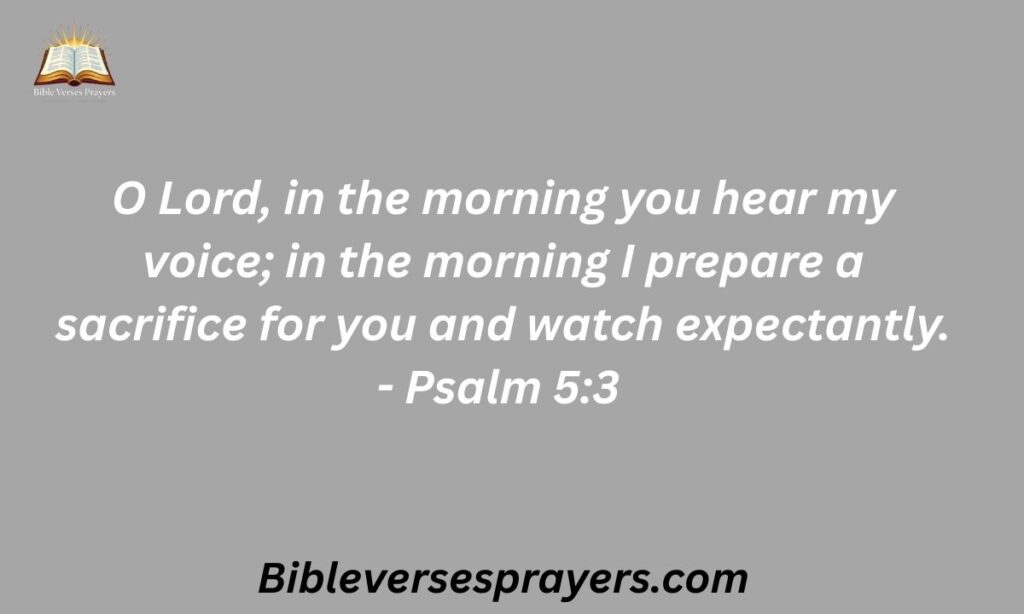 The Joy of Morning Prayer: Psalm 5:3