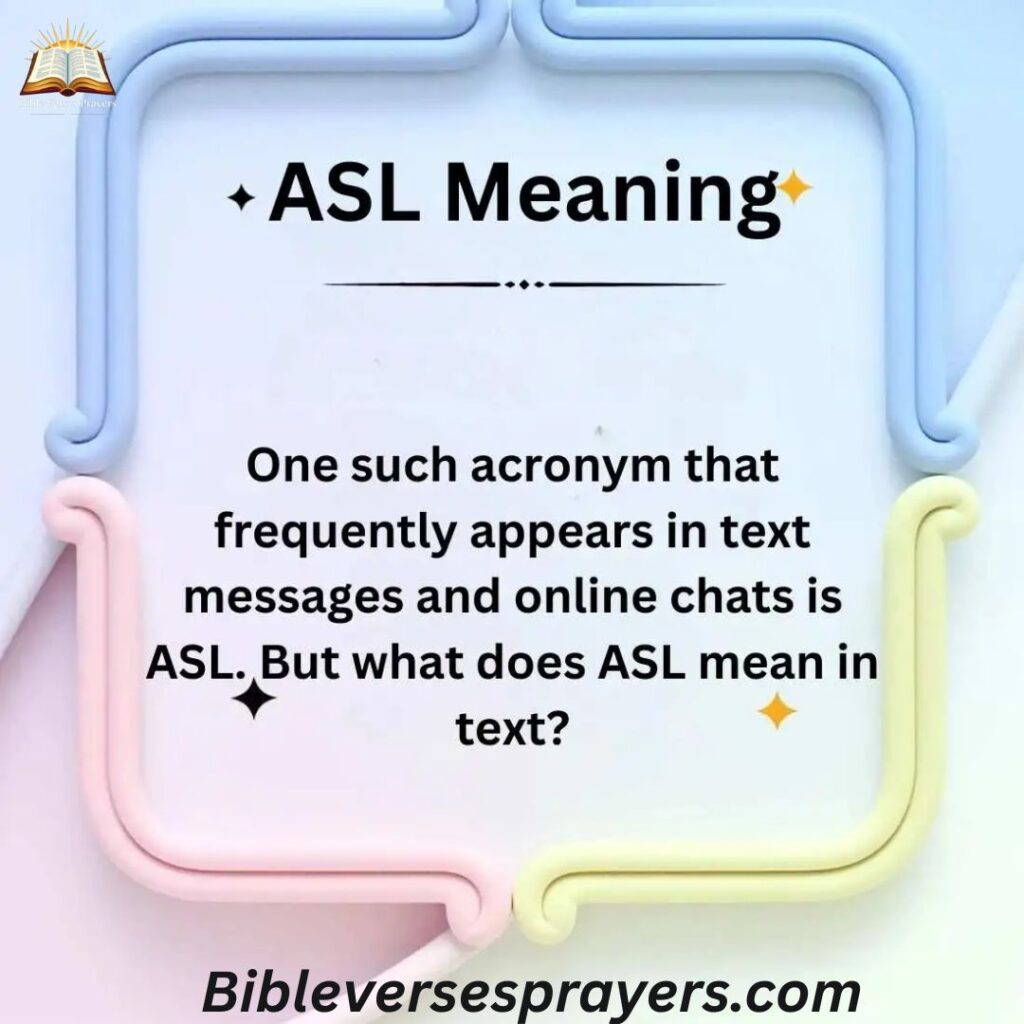 ASL Meaning in Text